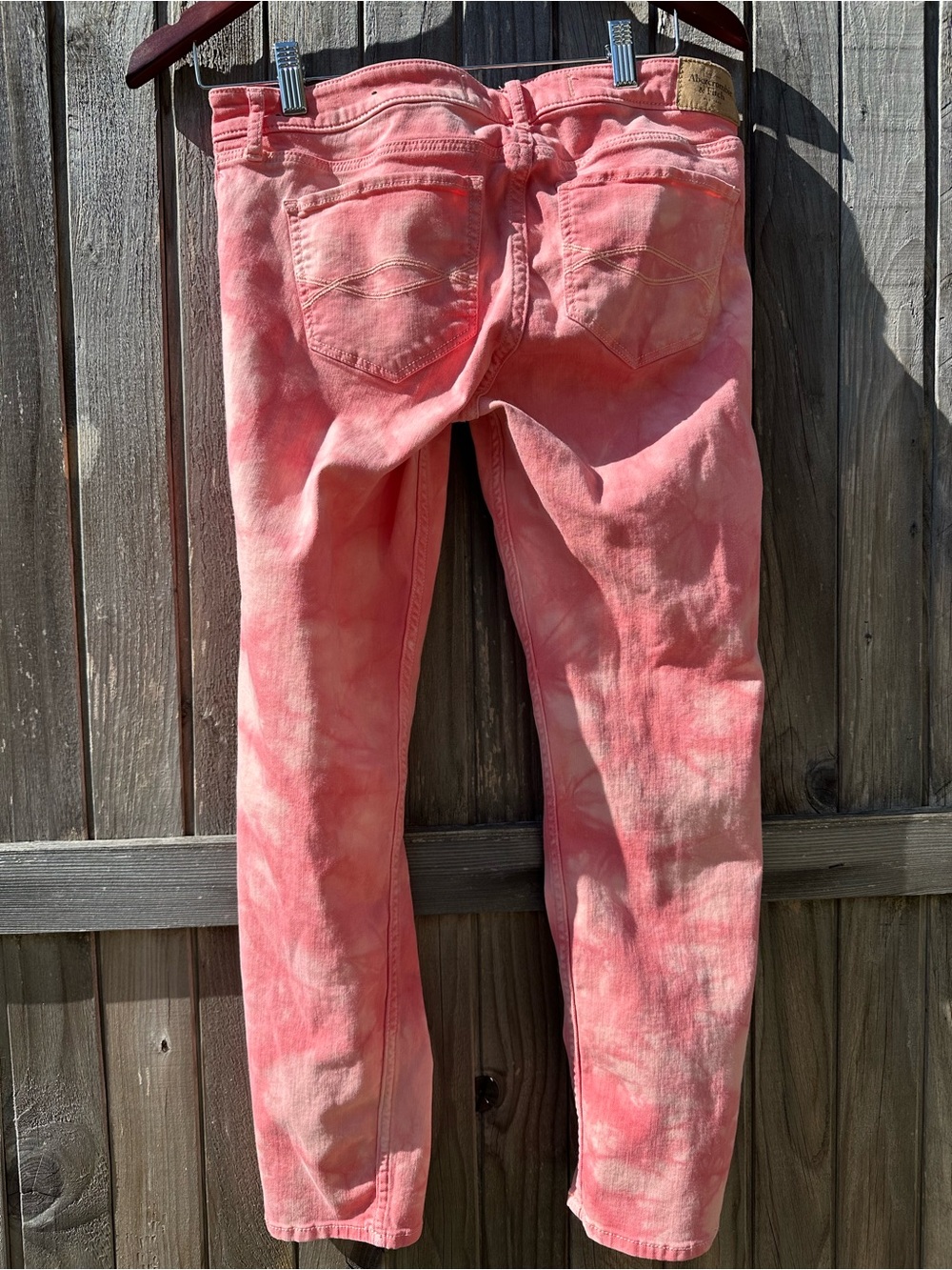 Abercrombie & Fitch Pink Tie-Dye Skinny Jeans - Picture 3 of 4